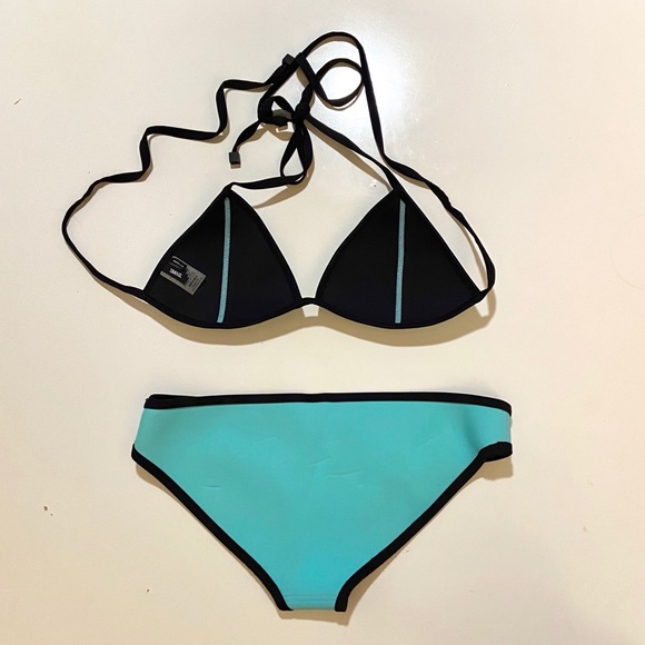 Triangl Turquoise/Blue Neon Neoprene Bikini - Picture 3 of 3